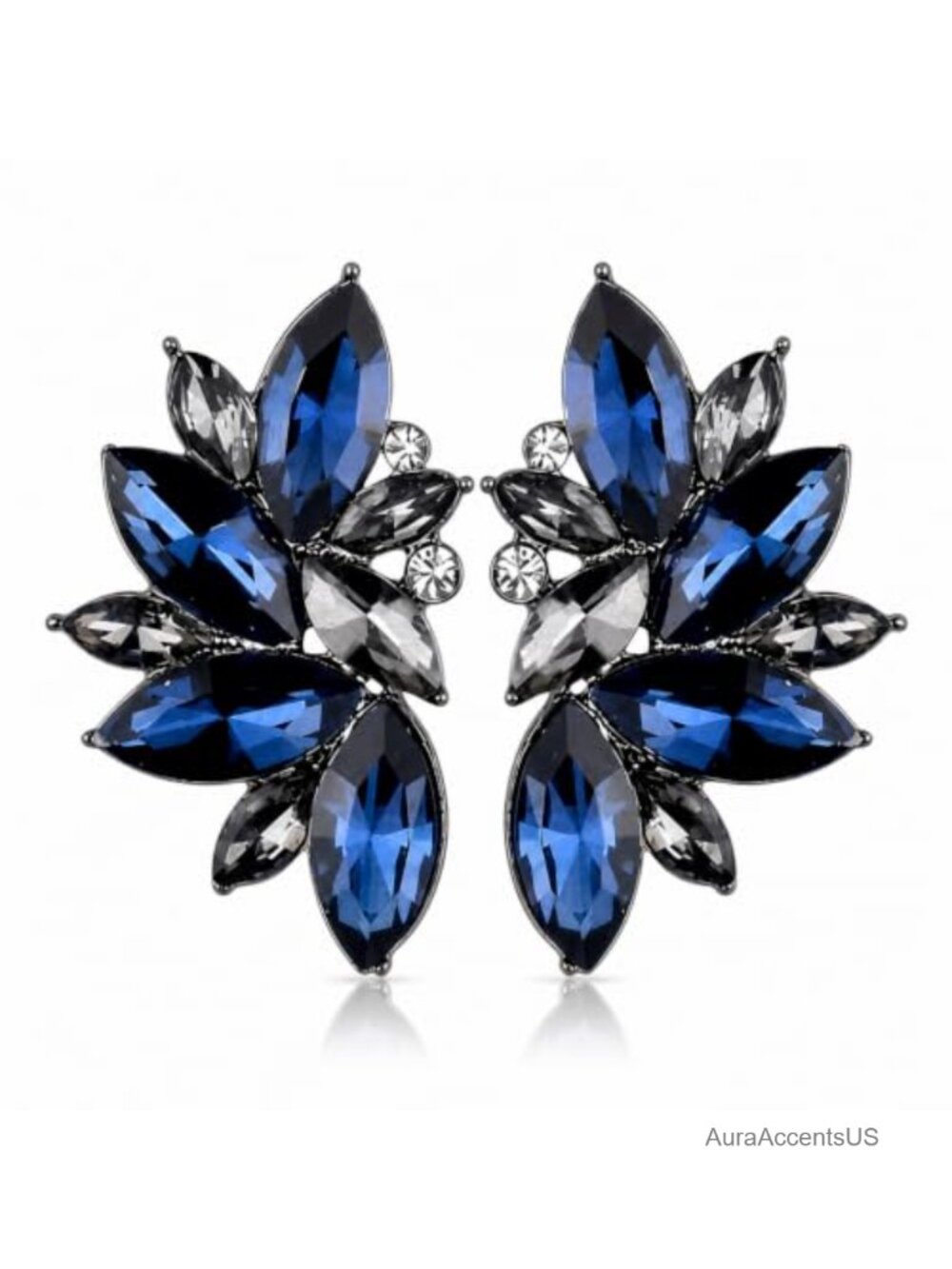 Rhinestone Crystal Cluster Drop Dangle Statement Earrings Women Jewelry Gift